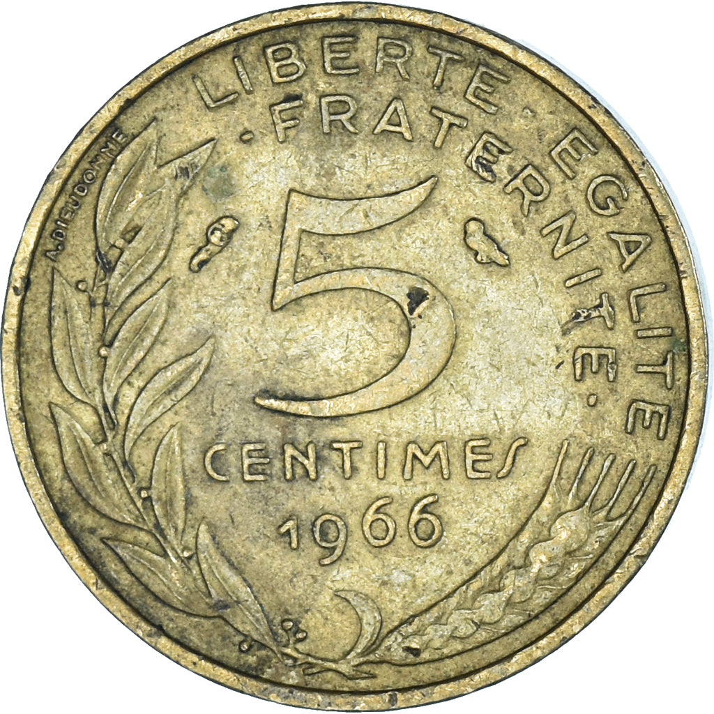 Moneta, Francia, 5 Centimes, 1966
