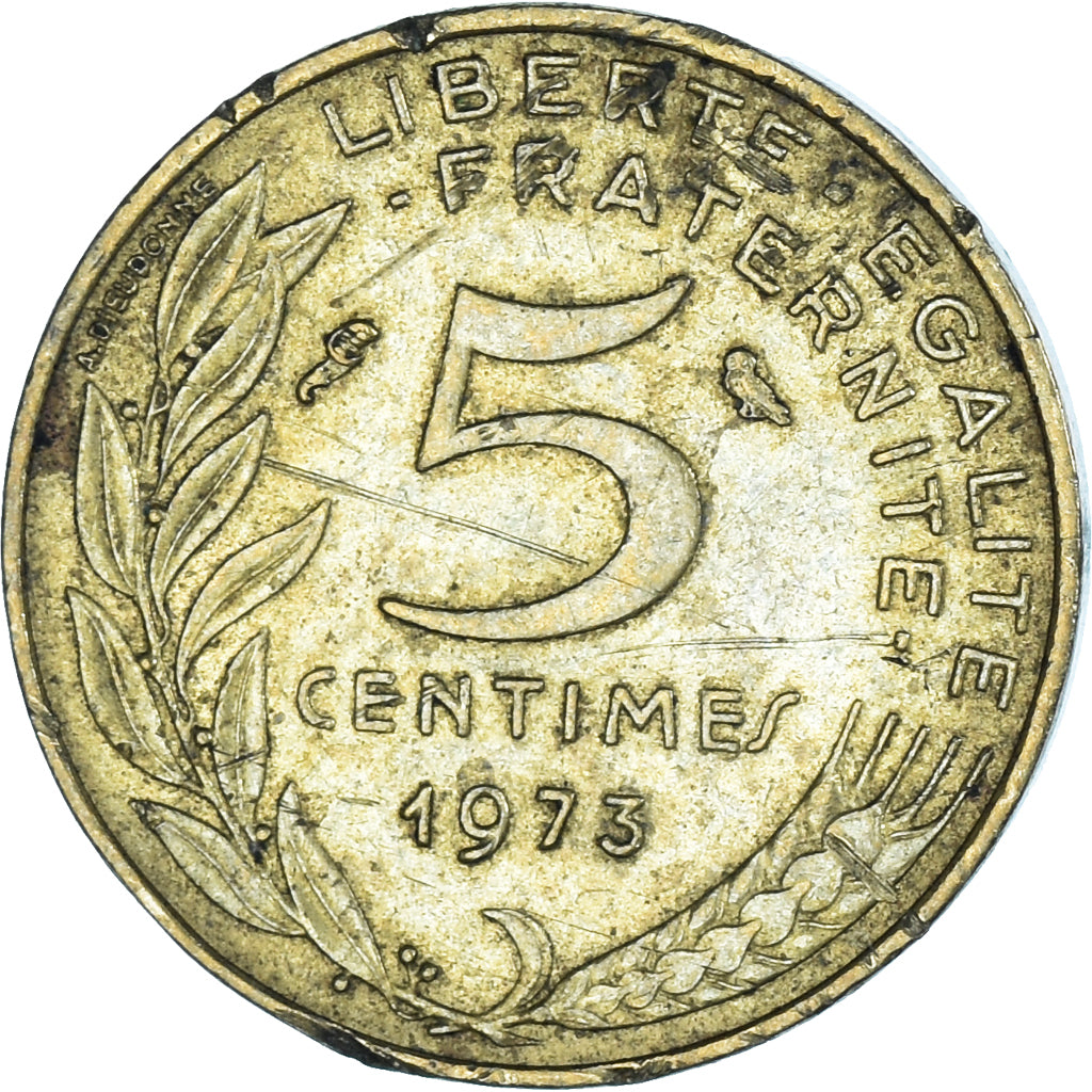 Münze, Frankreich, 5 Centimes, 1973