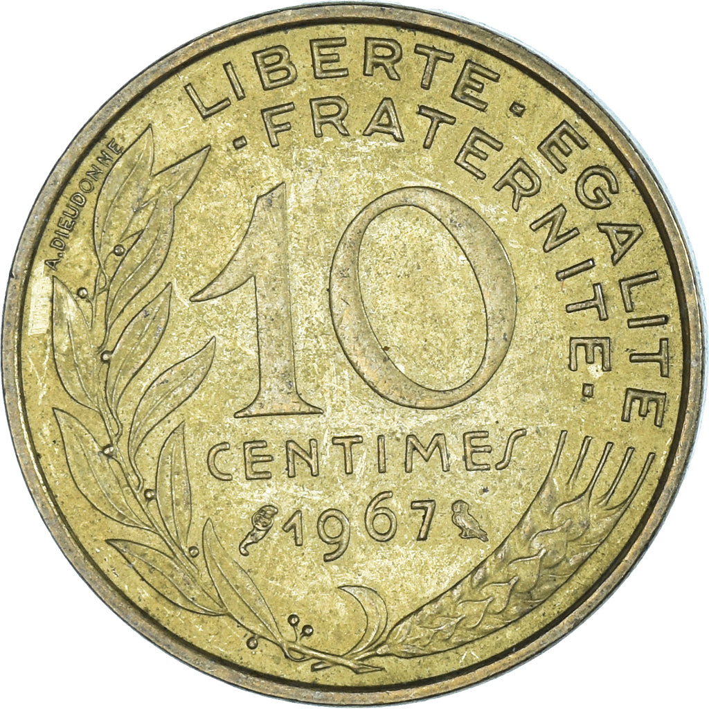 Coin, France, 10 Centimes, 1967