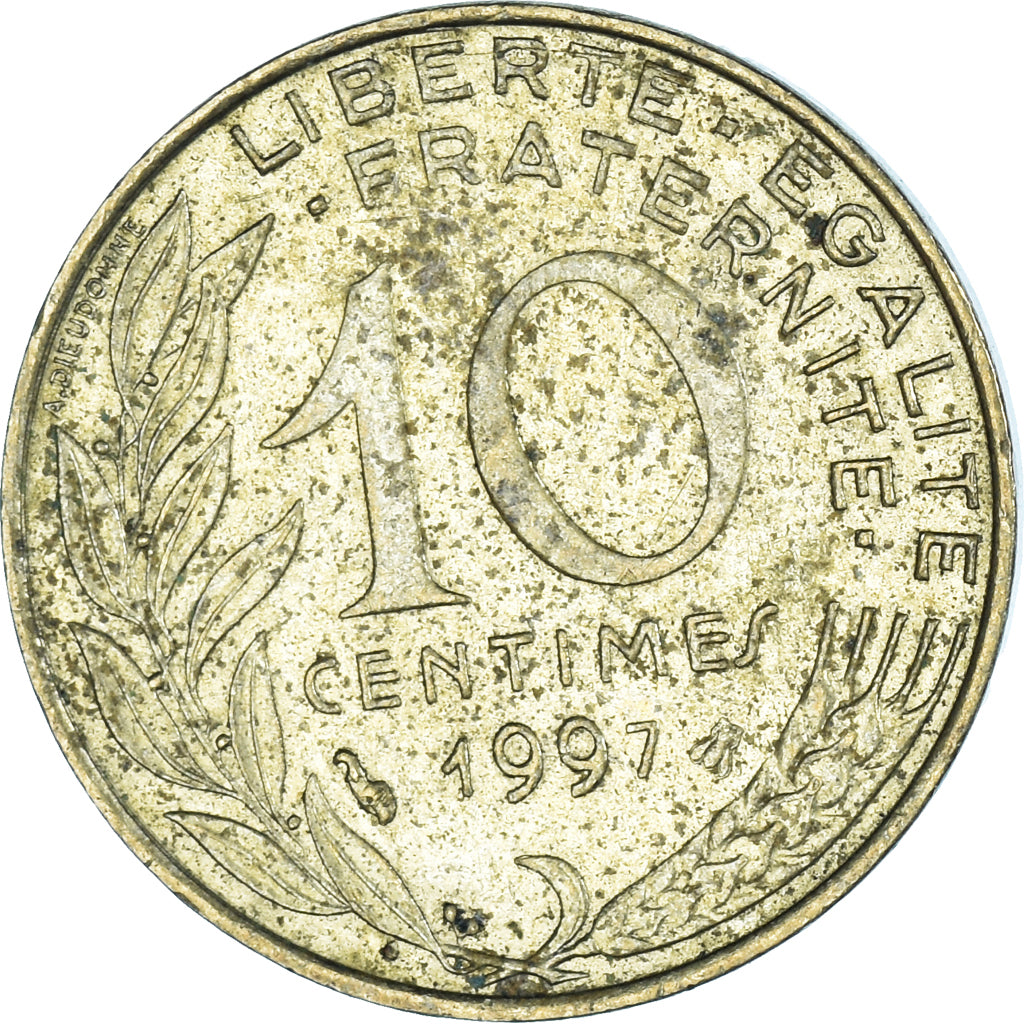 Moneta, Francja, 10 Centimes, 1997