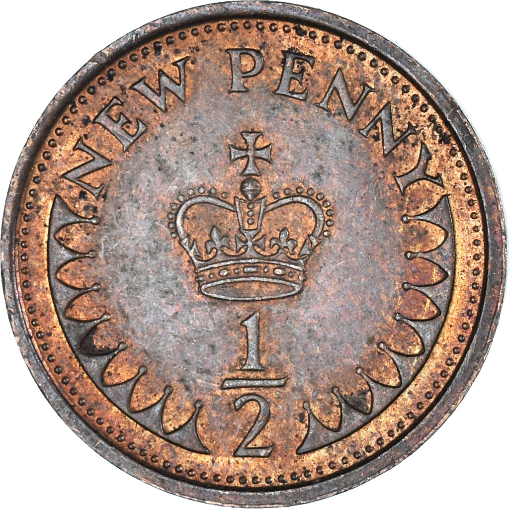 Moneta, Wielka Brytania, 1/2 New Penny, 1978