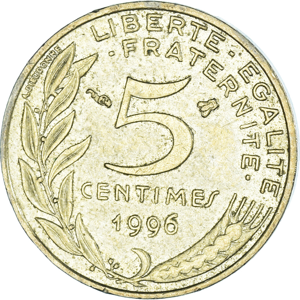 Moneta, Francia, 5 Centimes, 1996