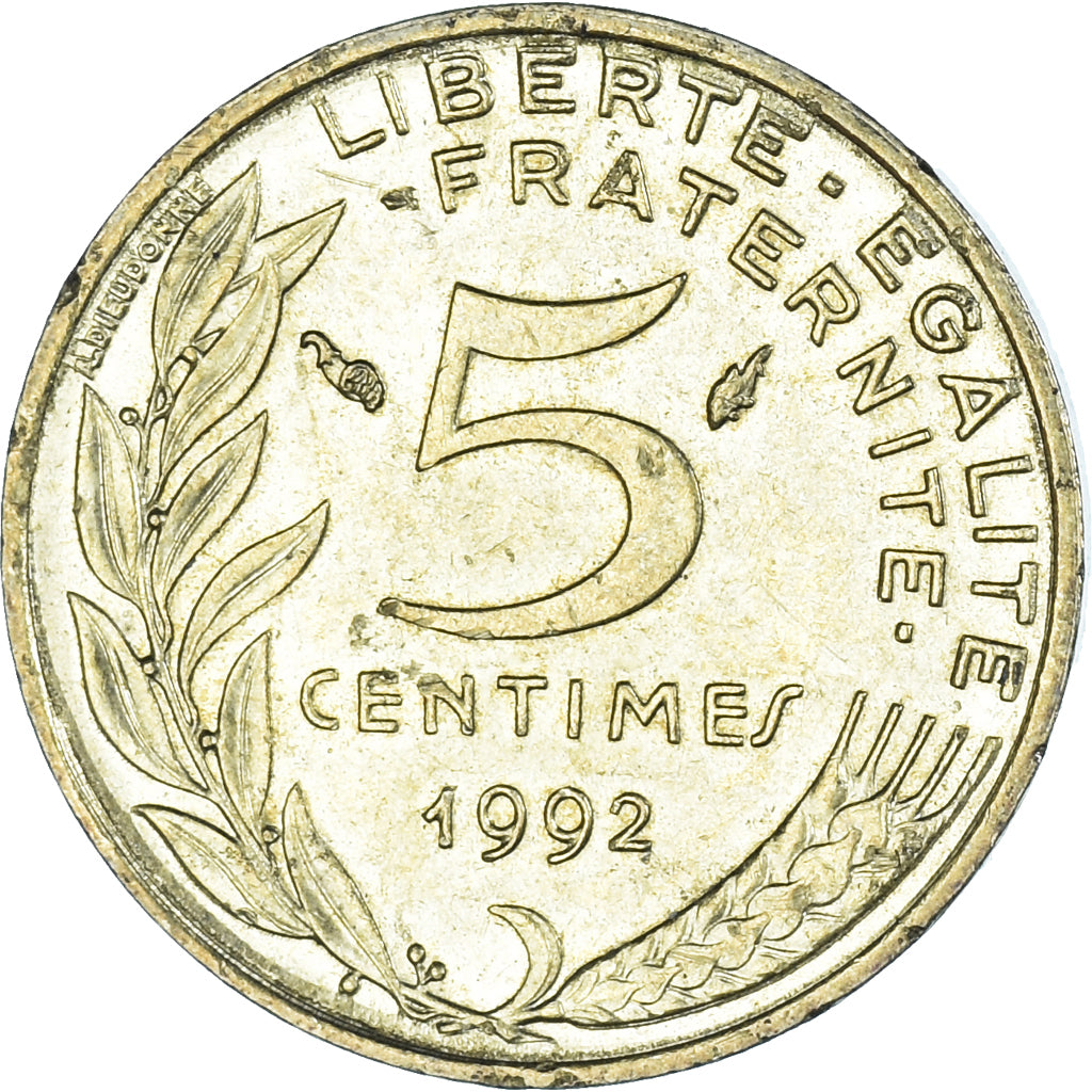 Münze, Frankreich, 5 Centimes, 1992