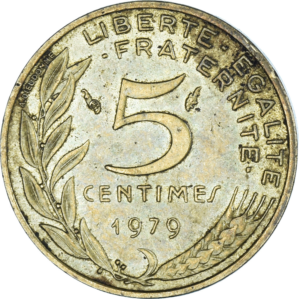 Coin, France, 5 Centimes, 1979