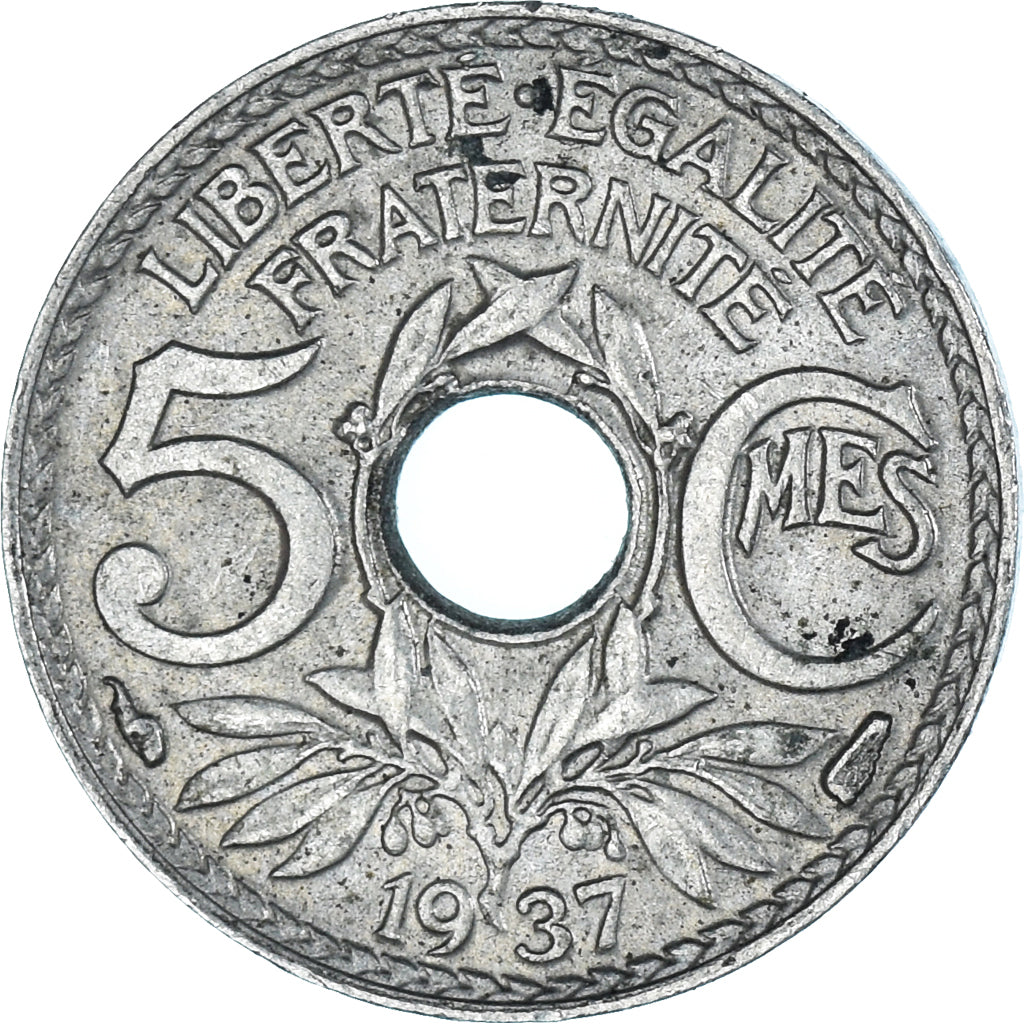 Münze, Frankreich, 5 Centimes, 1937
