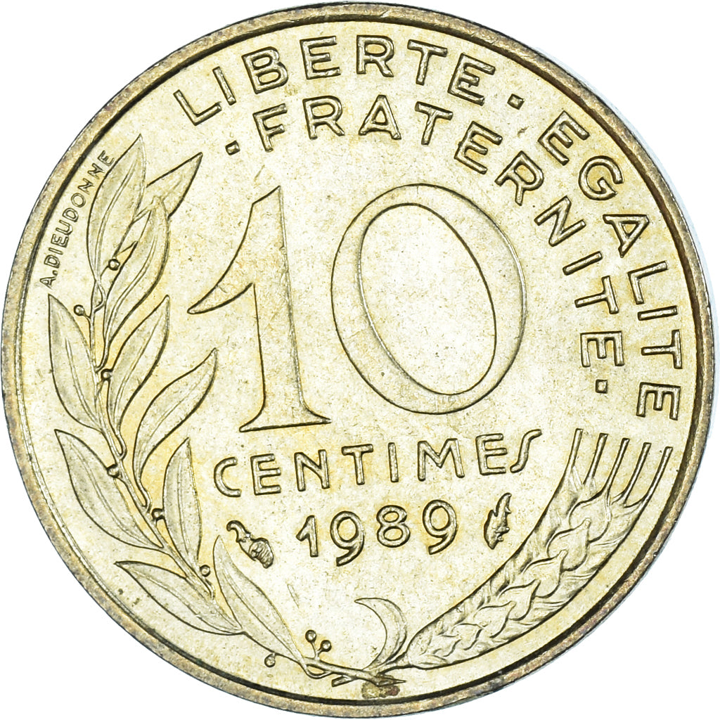 Coin, France, 10 Centimes, 1989