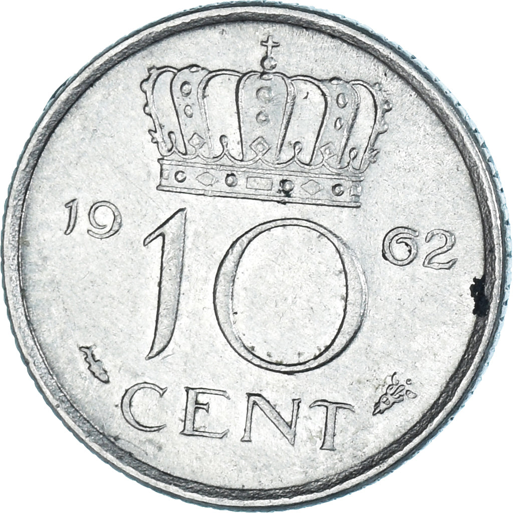 Münze, Niederlande, 10 Cents, 1962