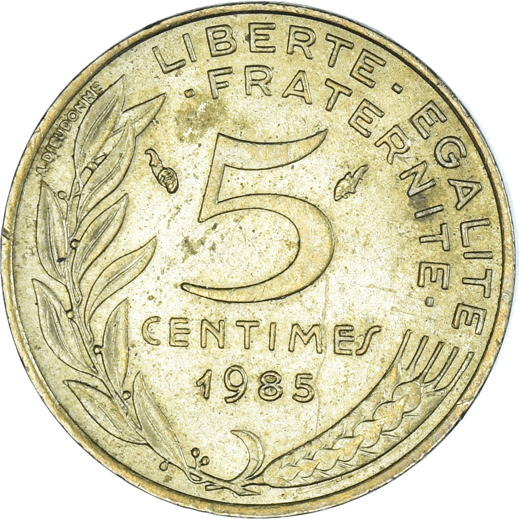 Moeda, França, 5 Centimes, 1985