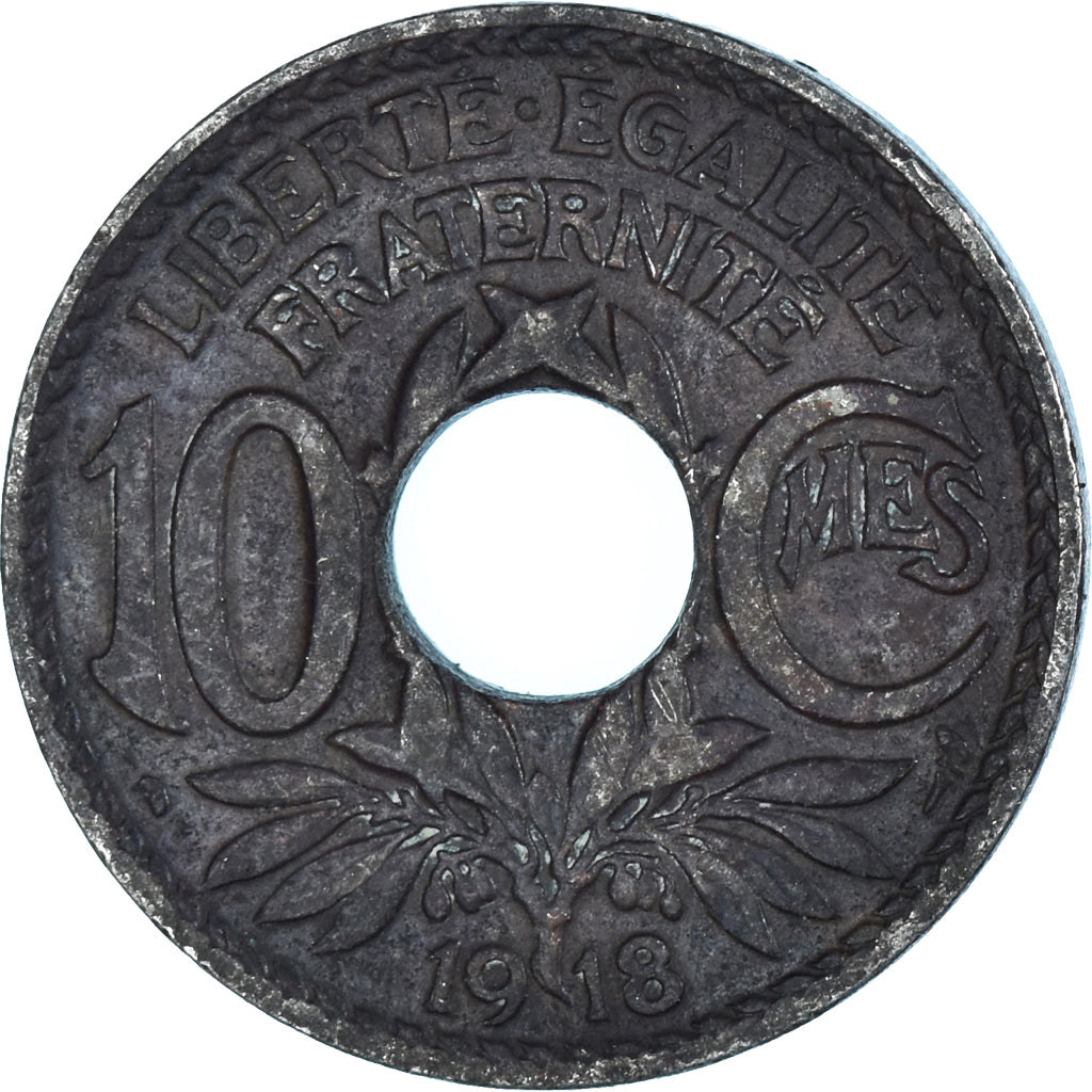 Coin, France, 10 Centimes, 1918