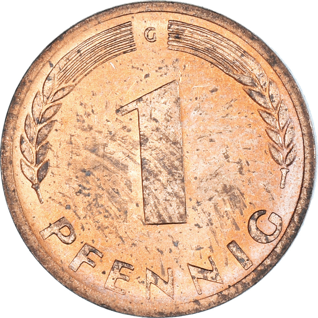 Moeda, Alemanha, Pfennig, 1950