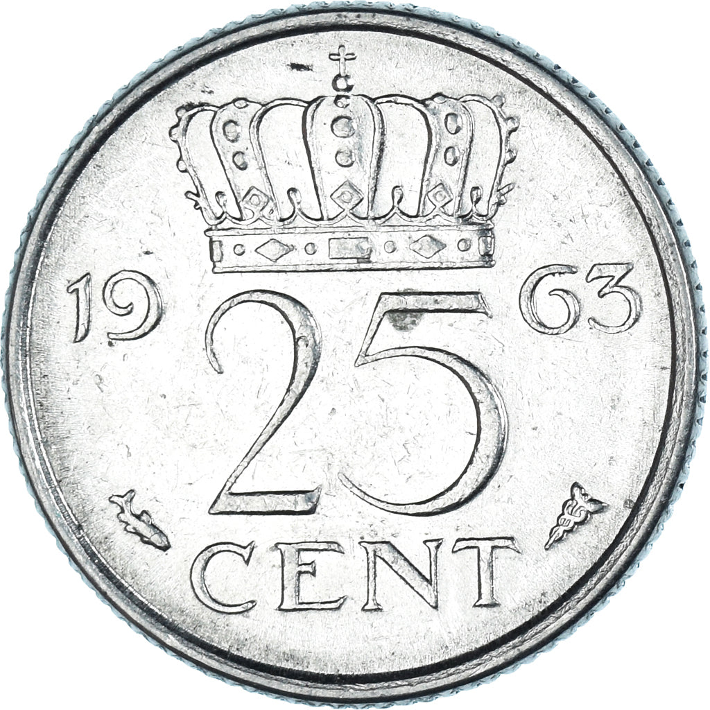 Moneta, Holandia, 25 Cents, 1963