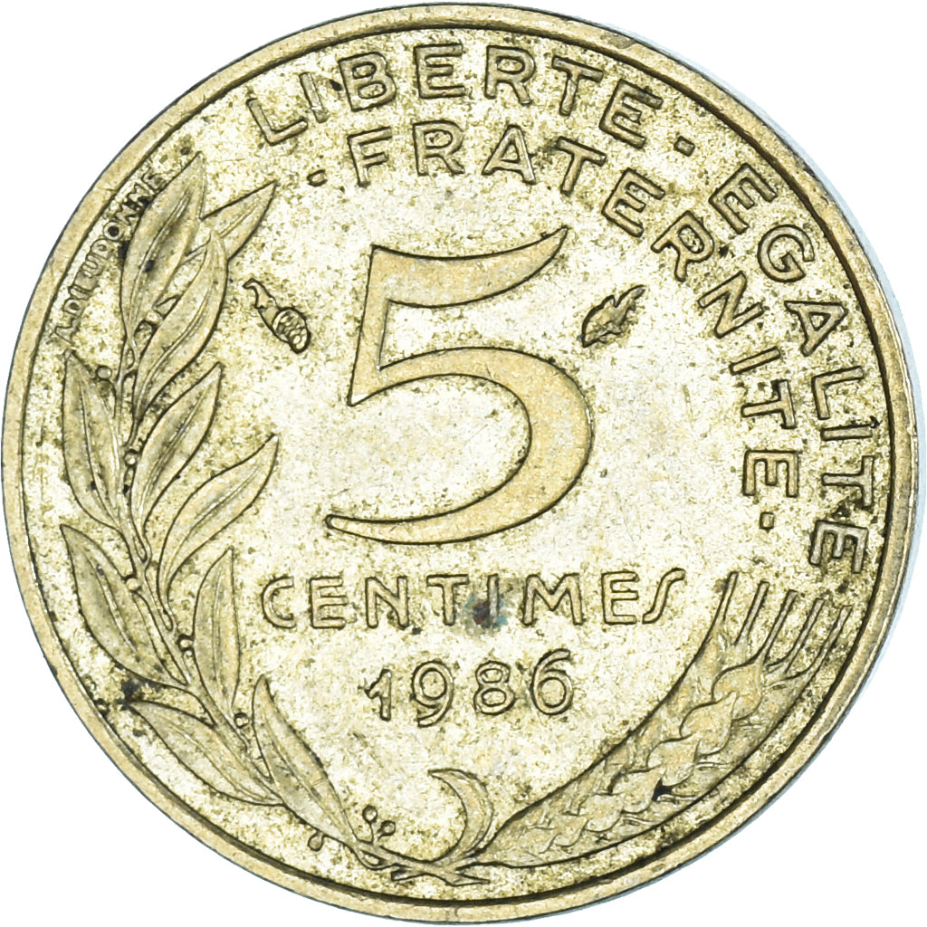 Münze, Frankreich, 5 Centimes, 1986