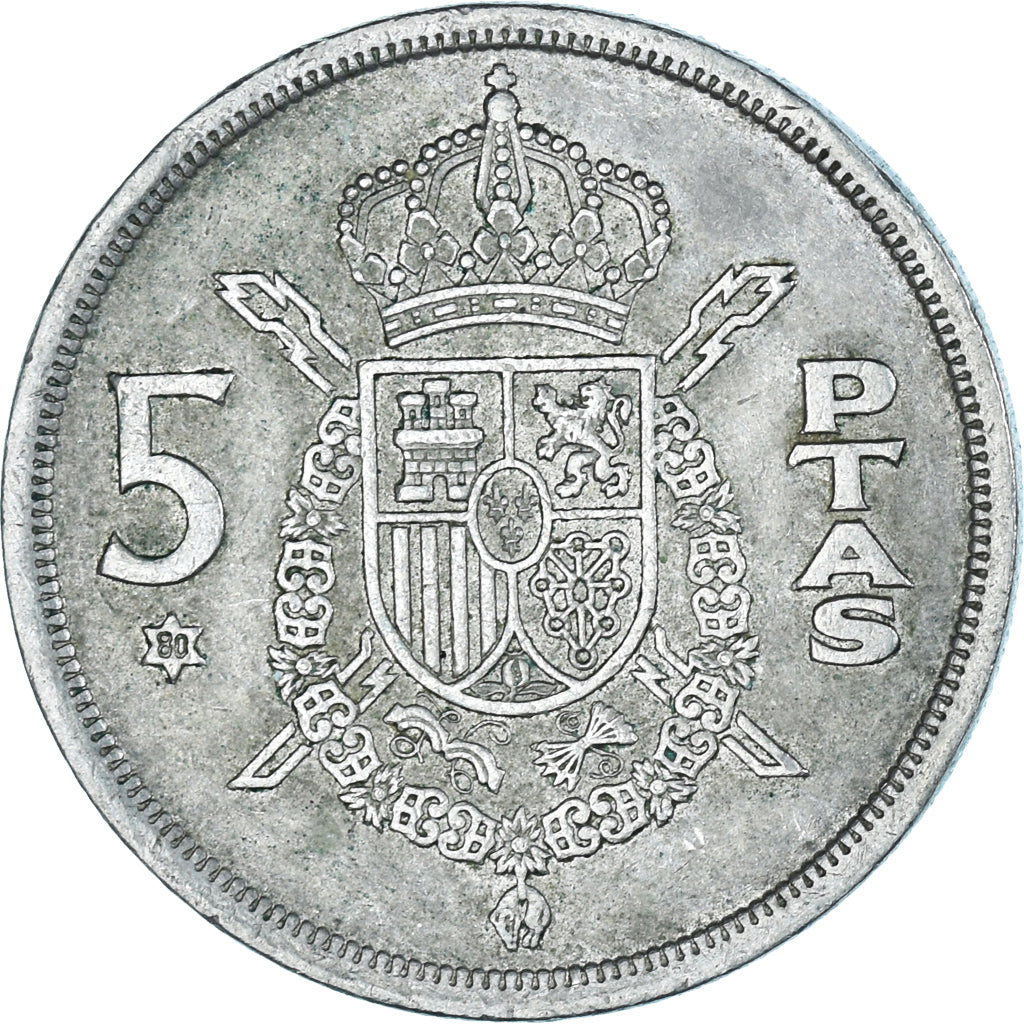 Moneta, Spagna, 5 Pesetas, 1975