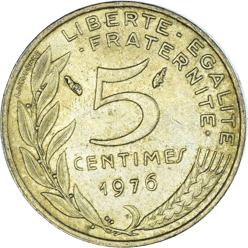 Moneta, Francia, 5 Centimes, 1976