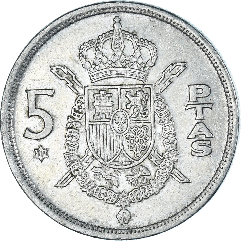 Moneta, Spagna, 5 Pesetas, 1975