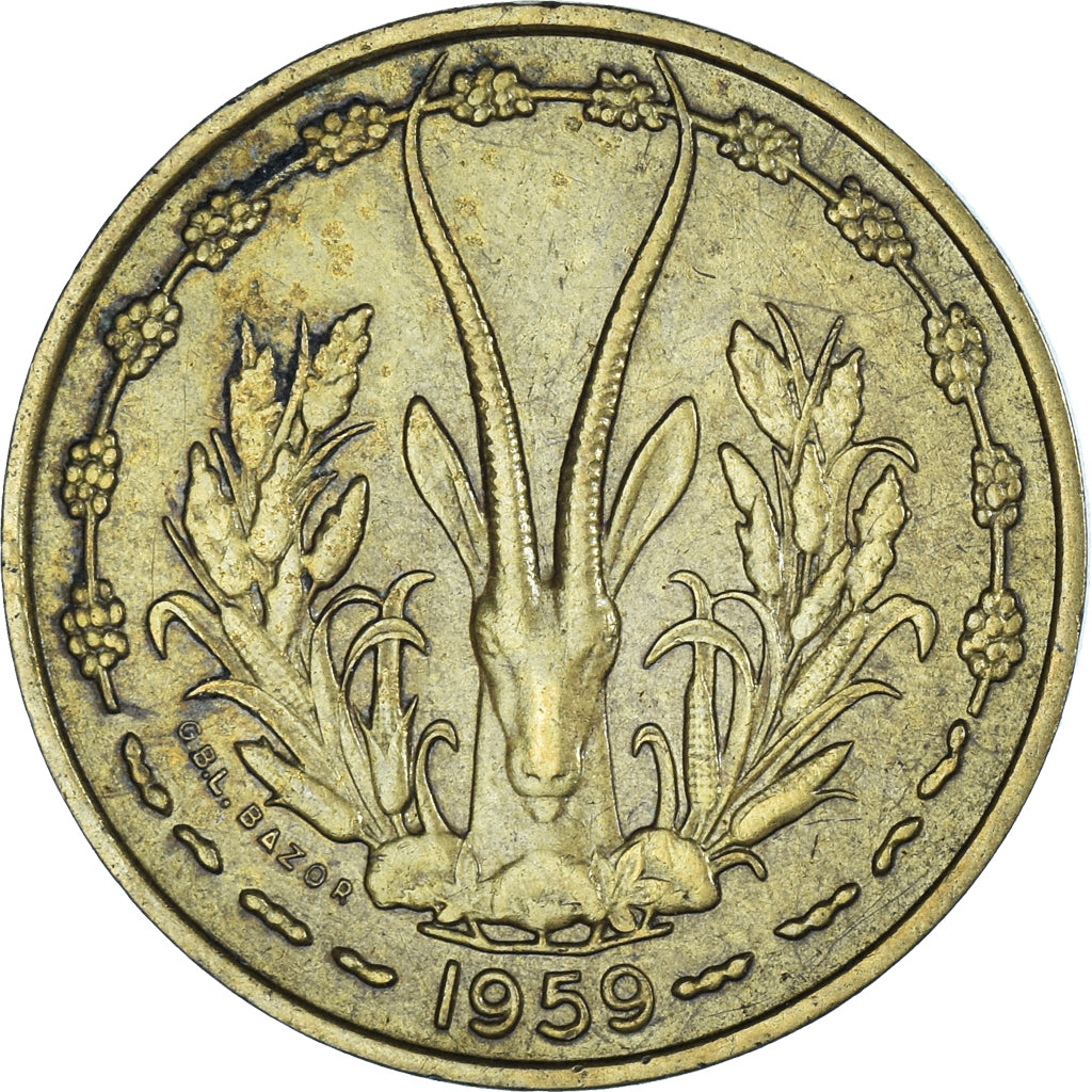 Moneta, Stati dell'Africa occidentale, 10 Francs, 1959