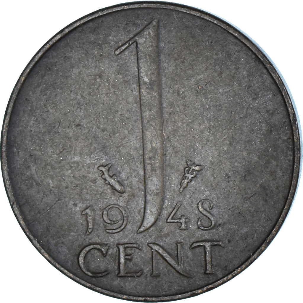 Munten, Nederland, Cent, 1948