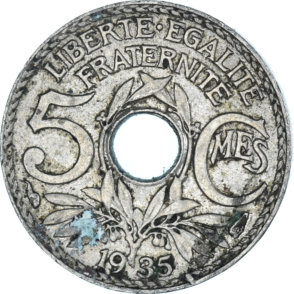 Moneta, Francja, 5 Centimes, 1935