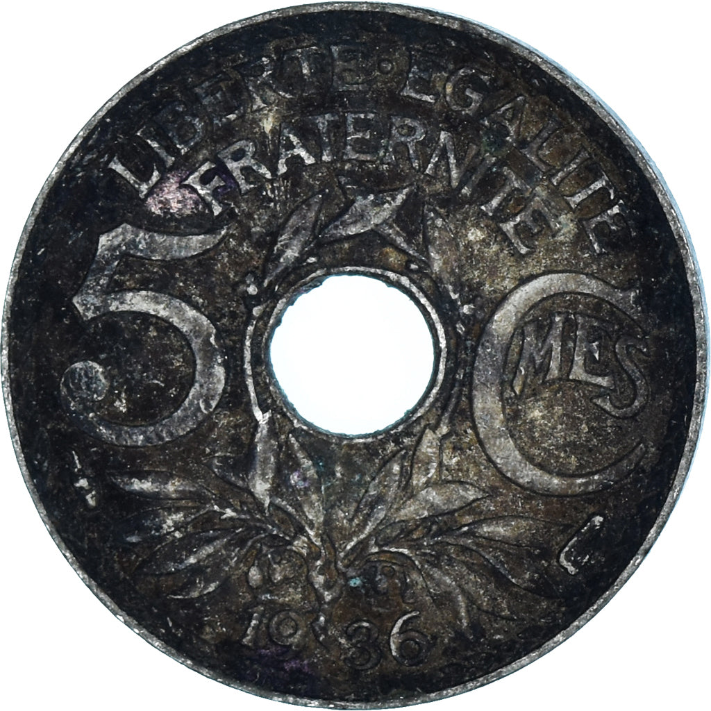 Moneta, Francia, 5 Centimes, 1936