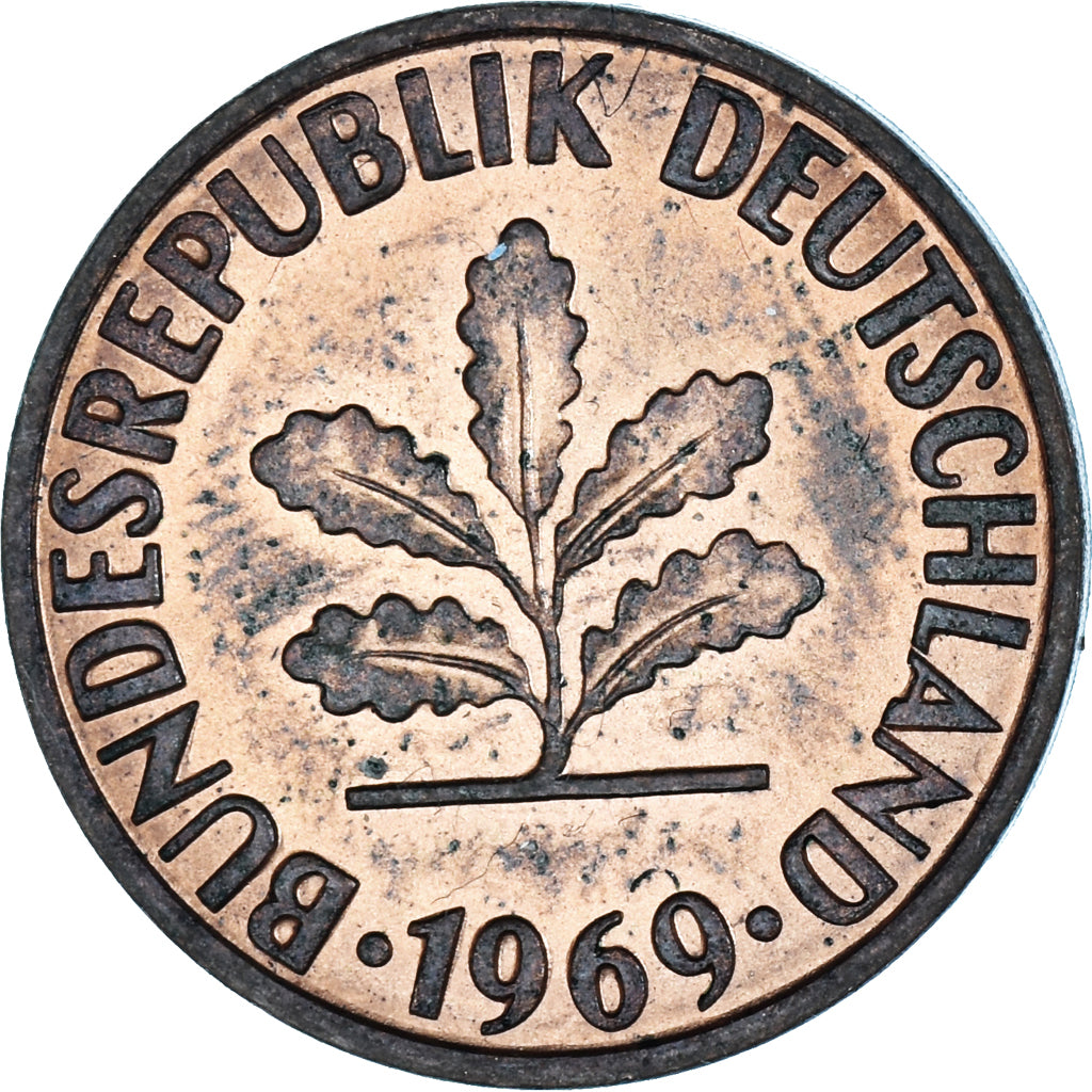 Coin, GERMANY - FEDERAL REPUBLIC, 2 Pfennig, 1969