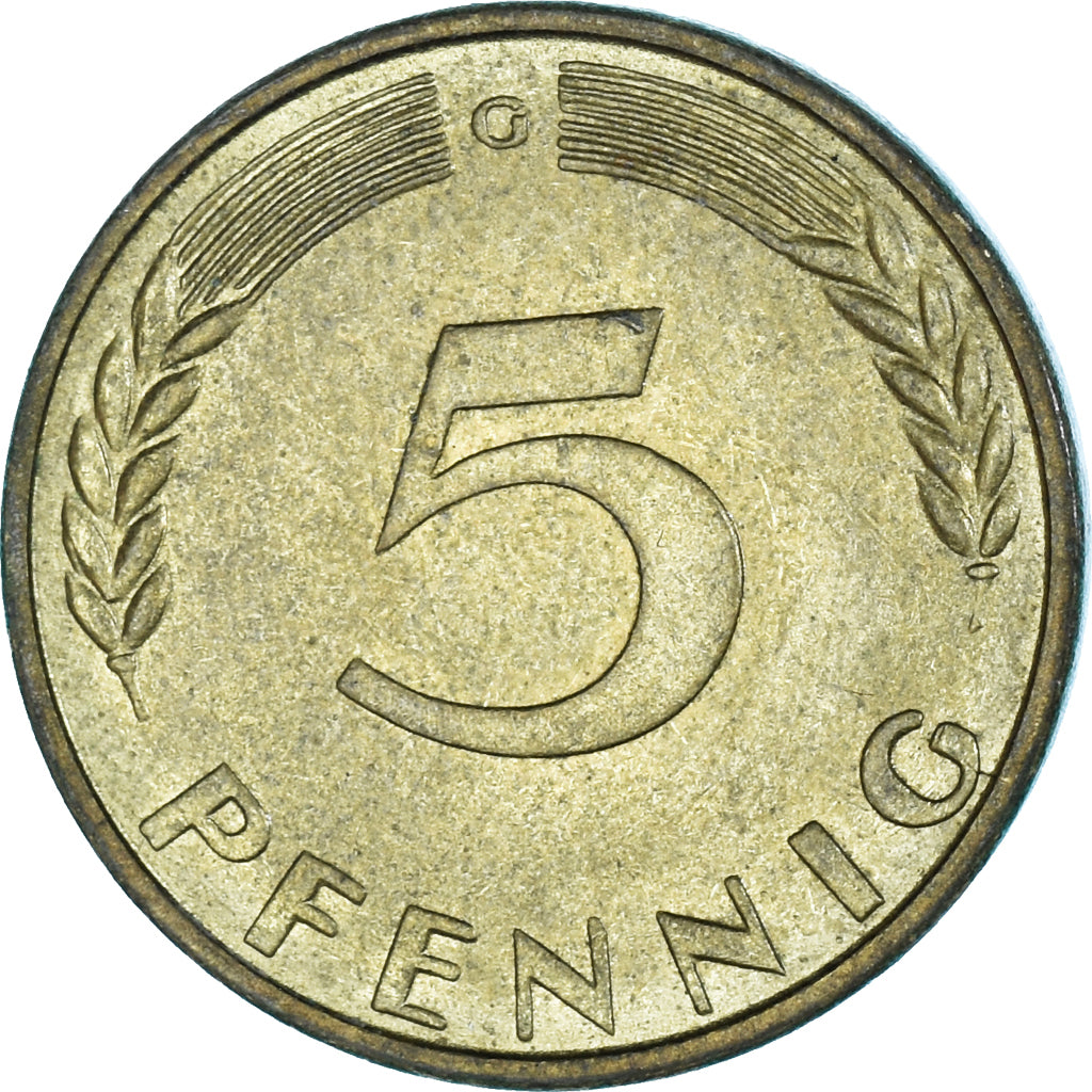 Munten, Duitsland, 5 Pfennig, 1969