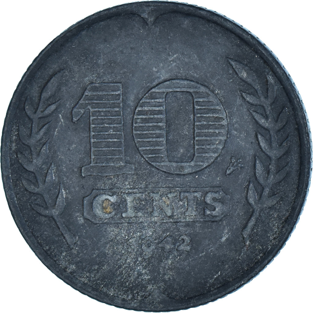 Moeda, Países Baixos, 10 Cents, 1942