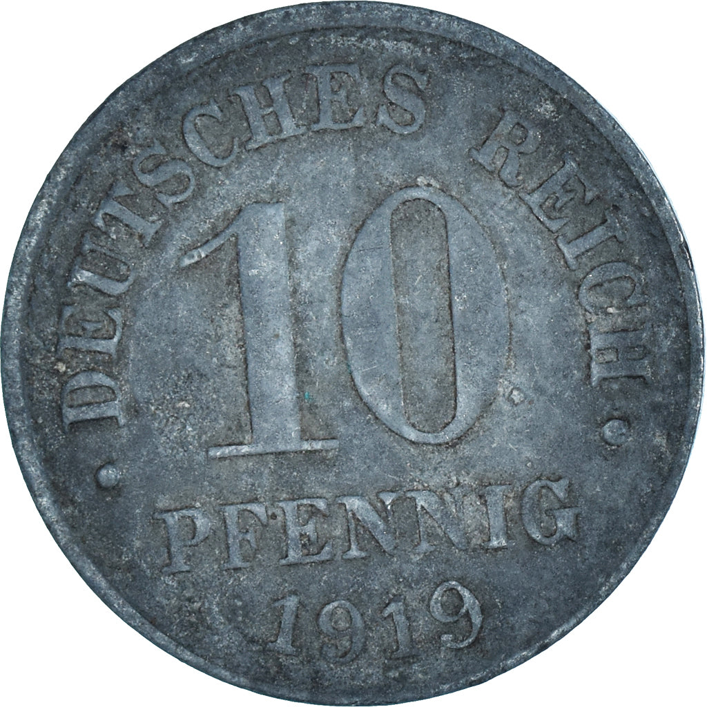 Moneta, NIEMCY, REP. WEIMARSKA, 10 Pfennig, 1919