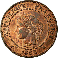 Coin, France, Cérès, 2 Centimes, 1882, Paris, EF(40-45), Bronze, KM:827.1