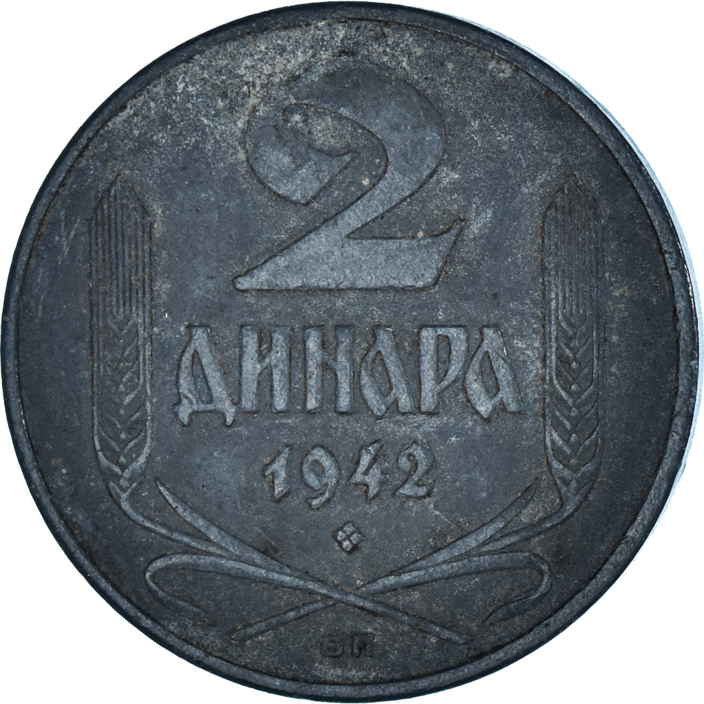 Moneta, Serbia, 2 Dinara, 1942