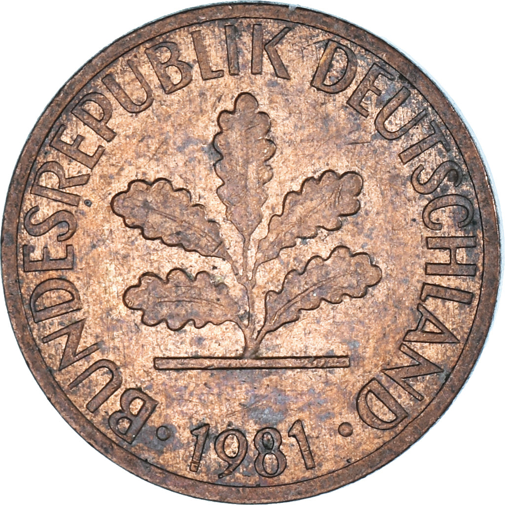 Coin, GERMANY - FEDERAL REPUBLIC, Pfennig, 1981