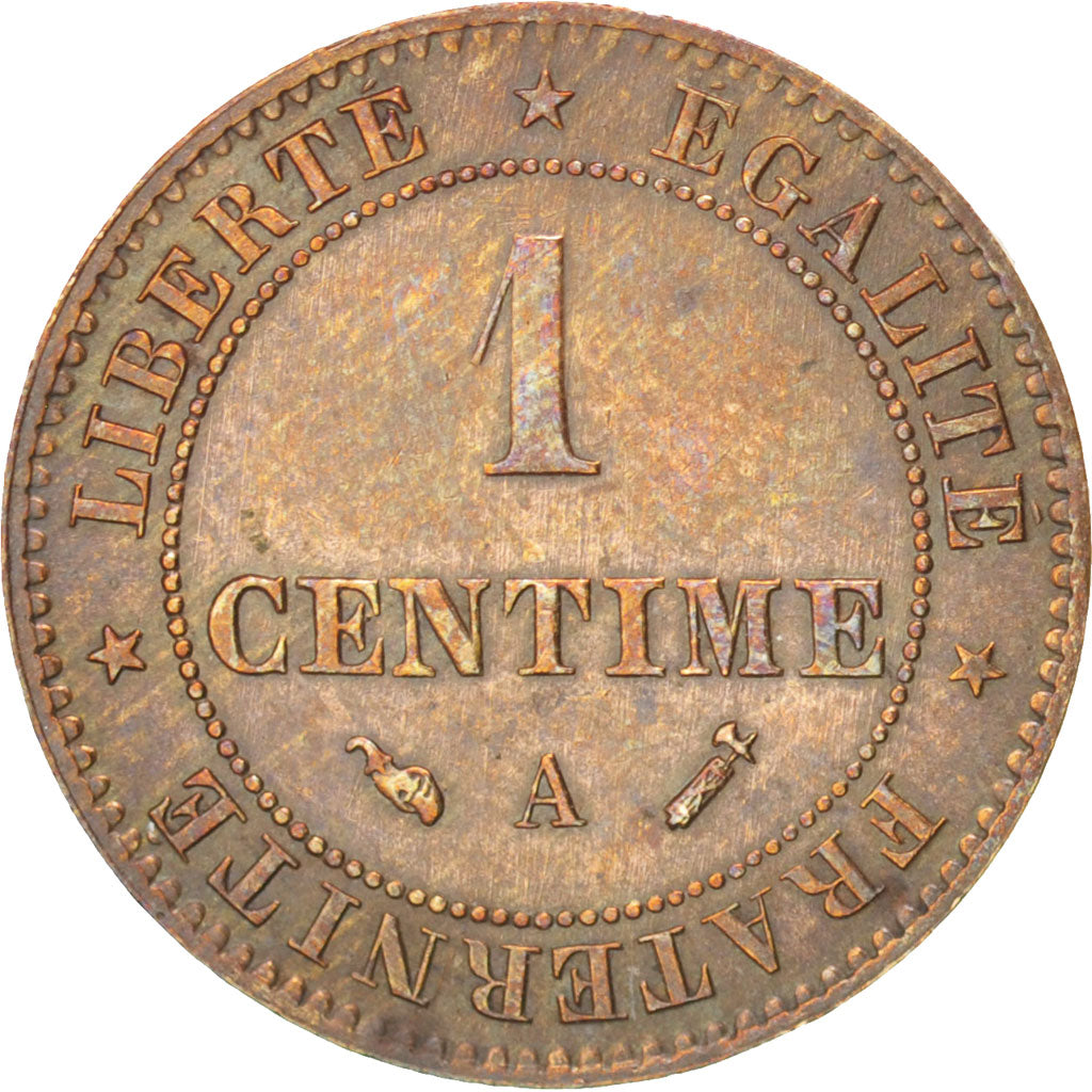 Coin, France, Cérès, Centime, 1896, Paris, AU(50-53), Bronze, KM:826.1
