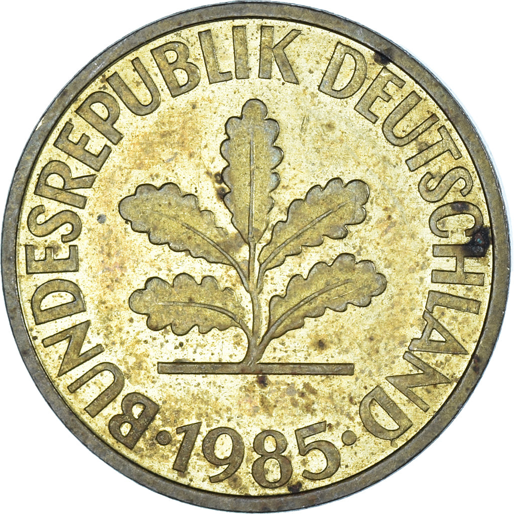 Moneda, Alemania, 10 Pfennig, 1985