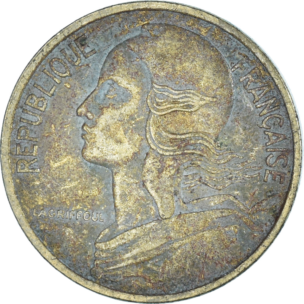 Moeda, França, 5 Centimes, 1977