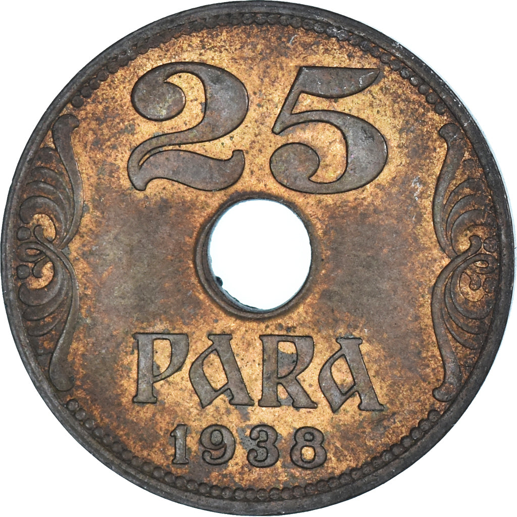 Munten, Joegoslaviëe, 25 Para, 1938