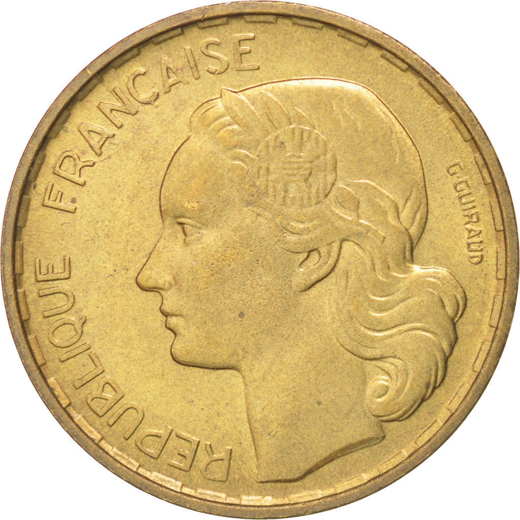 FRANCE, Guiraud, 20 Francs, 1952, Paris, KM #917.1, AU(55-58), Aluminum-Bronze,.