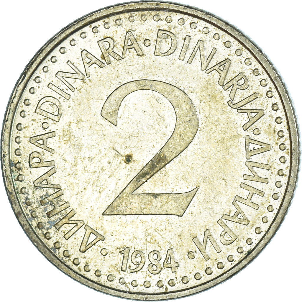 Moneda, Yugoslavia, 2 Dinara, 1984
