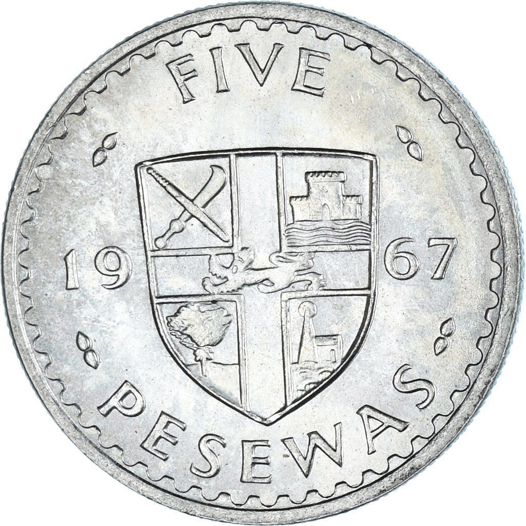 Monnaie, Ghana, 5 Pesewas, 1967