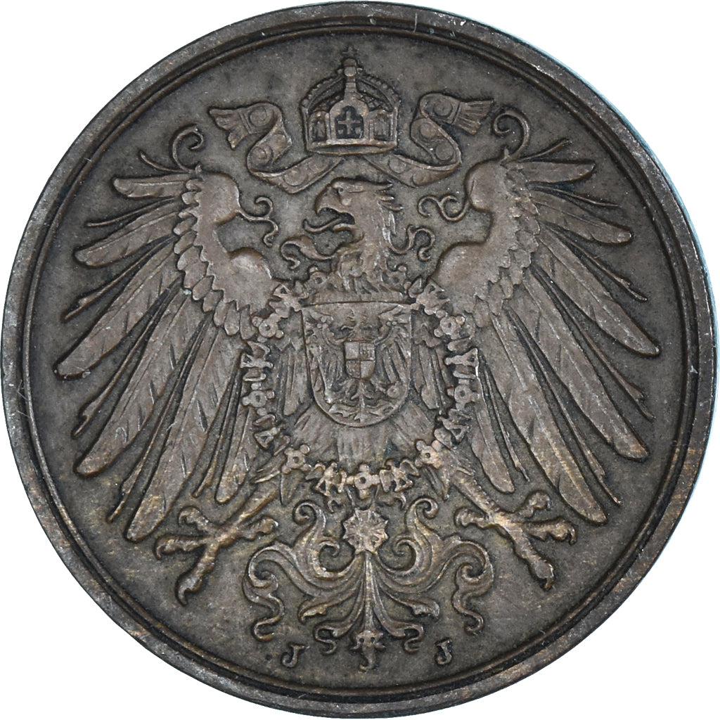 Monnaie, Empire allemand, 2 Pfennig, 1905