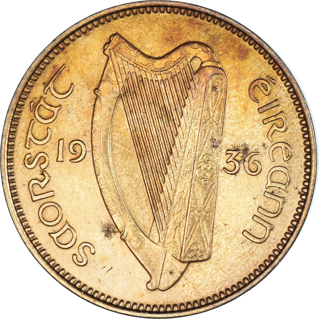 Münze, Ireland, Farthing, 1936