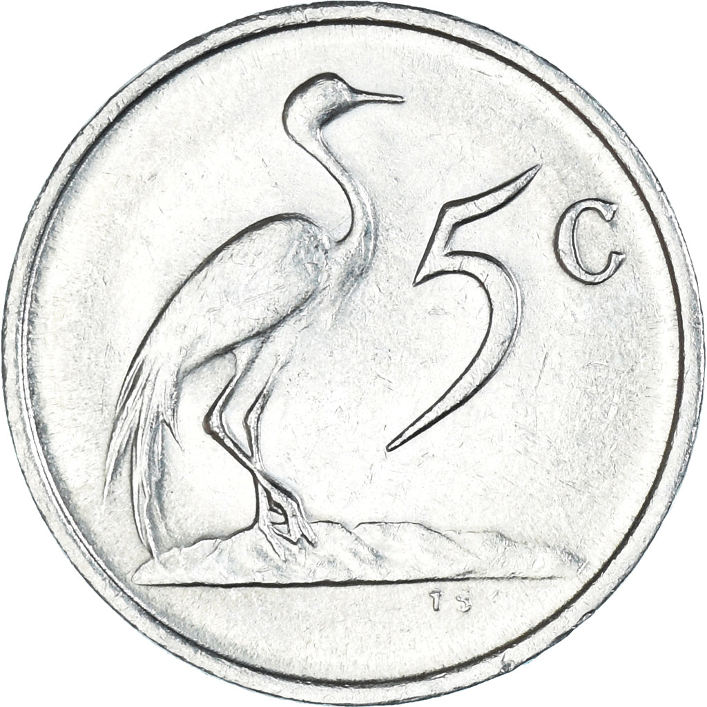 Moeda, África do Sul, 5 Cents, 1986