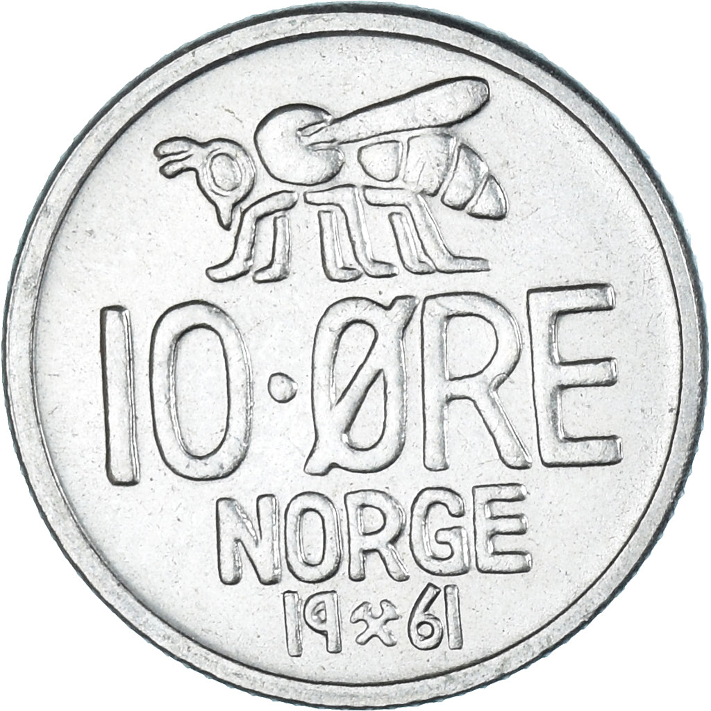 Münze, Norwegen, 10 Öre, 1961
