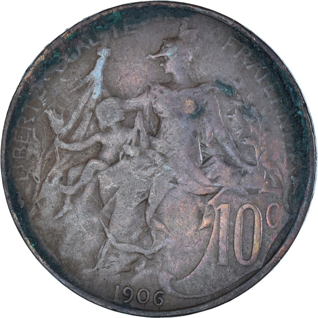 Moneta, Francja, 10 Centimes, 1906