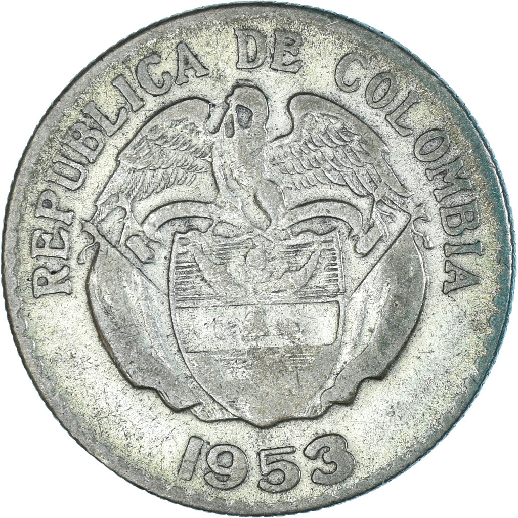 Munten, Colombia, 20 Centavos, 1953