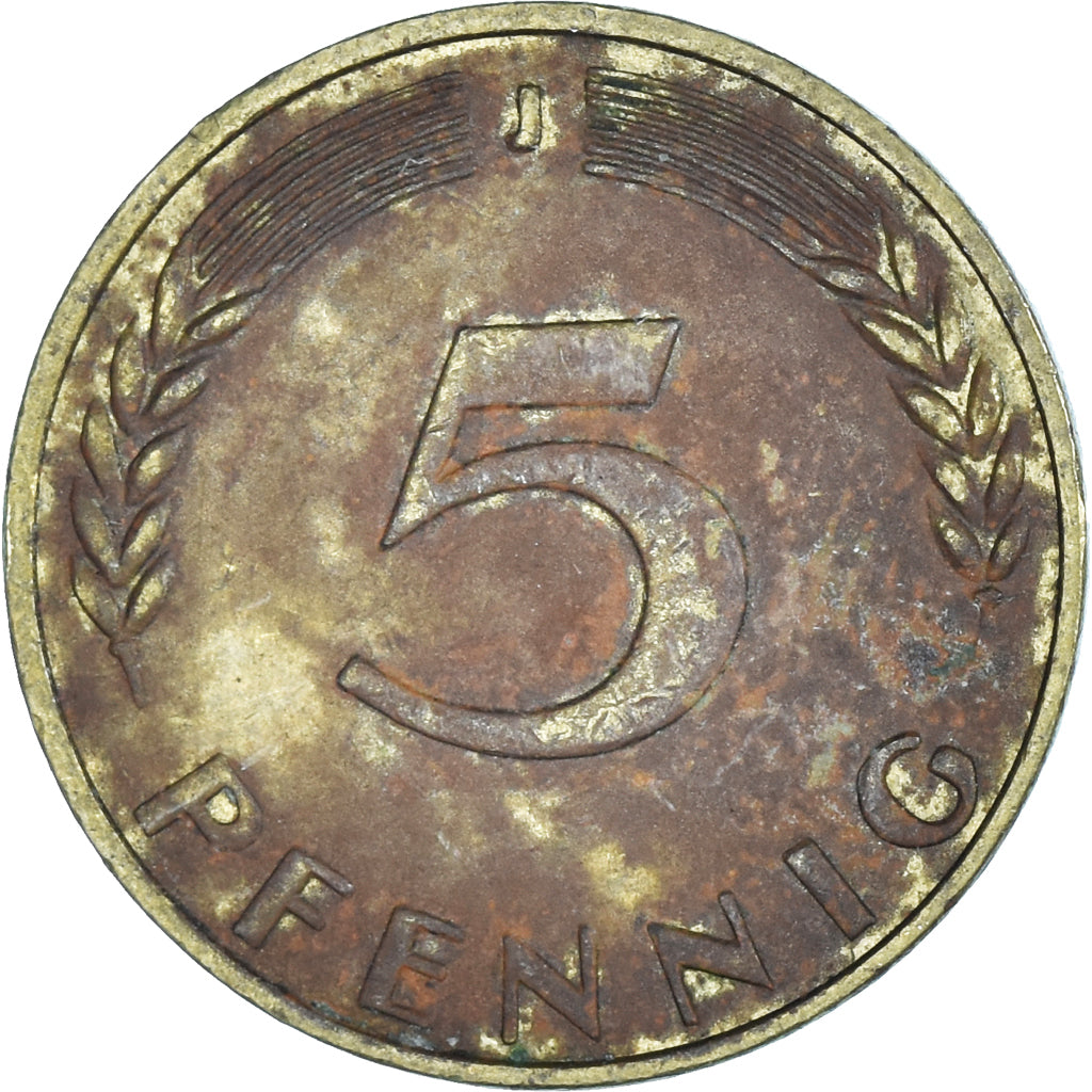Monnaie, Allemagne, 5 Pfennig, 1967