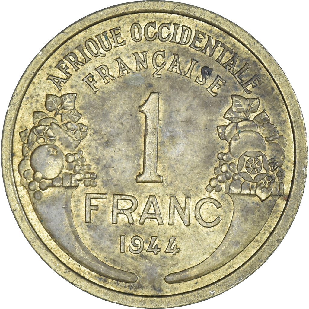 Coin, French West Africa, Franc, 1944