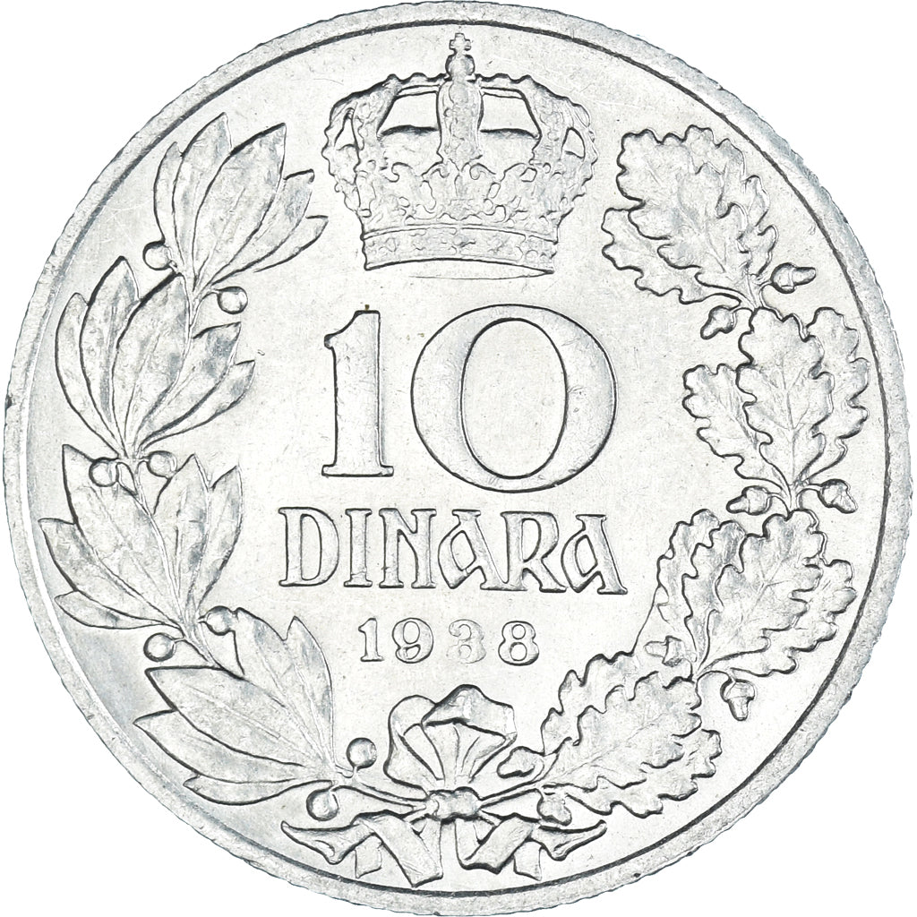 Monnaie, Yougoslavie, 10 Dinara, 1938