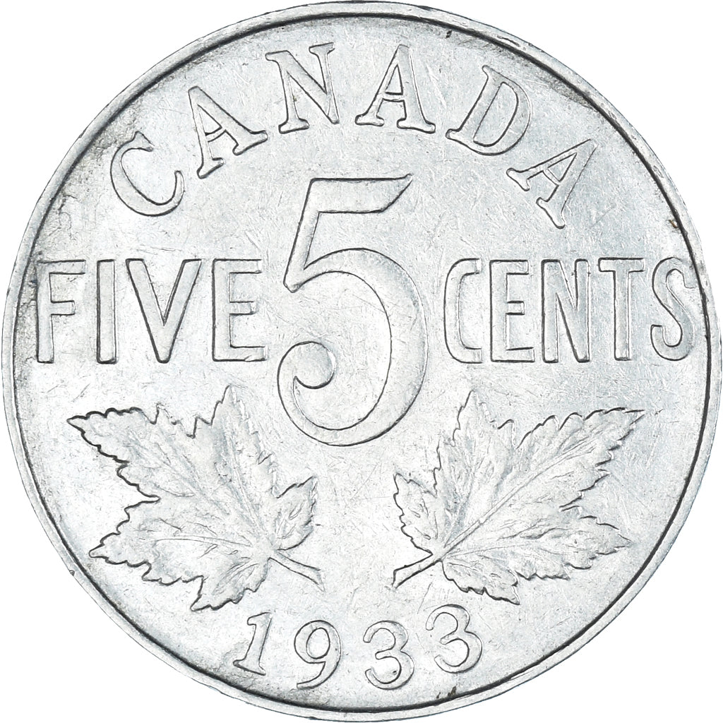 Munten, Canada, 5 Cents, 1933
