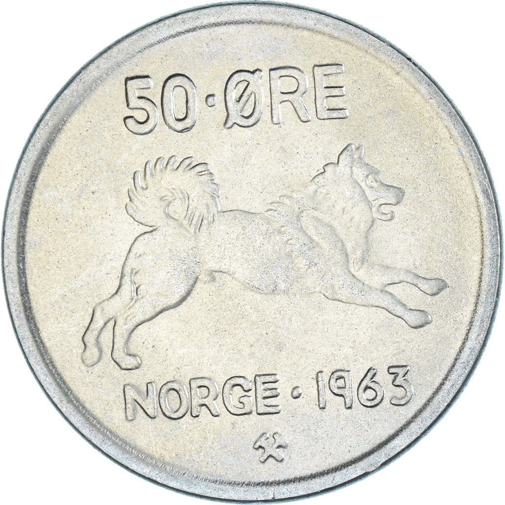 Moneta, Norwegia, 50 Öre, 1963