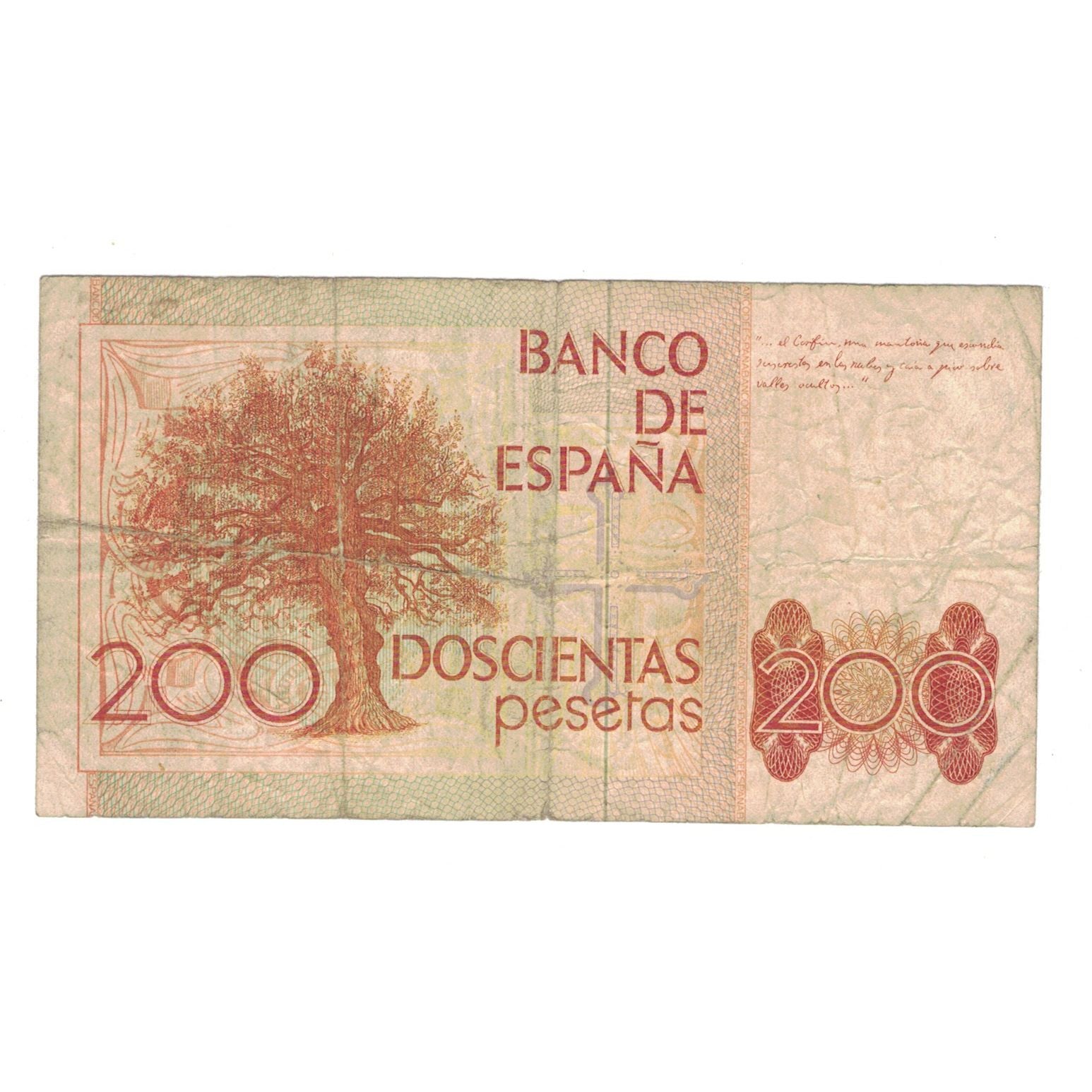 Banknote, Spain, 200 Pesetas, 1980, 1980-09-16, KM:156, VG(8-10)