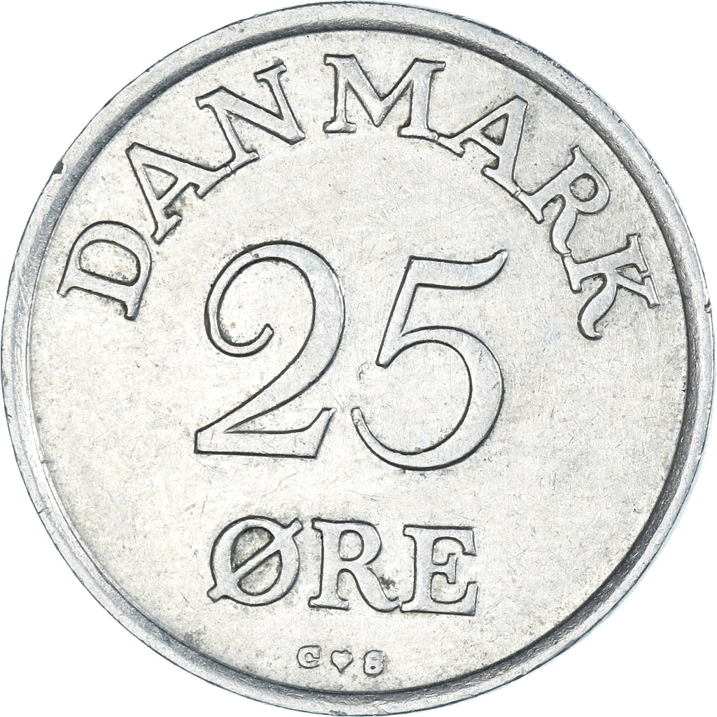 Munten, Denemarken, 25 Öre, 1957